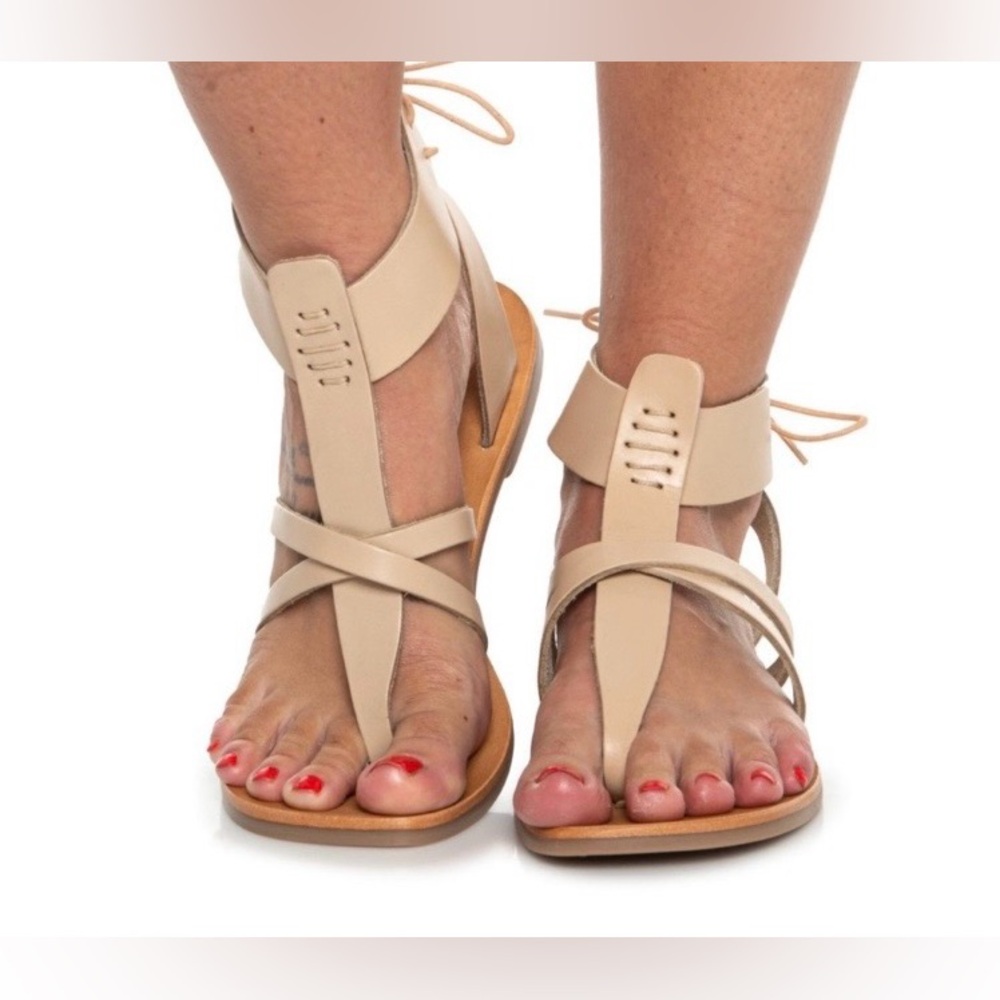 Altar'd State Nude Beige Strappy Gladiator Sandals